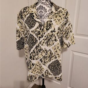 Jordan leaf and leopard spot design top